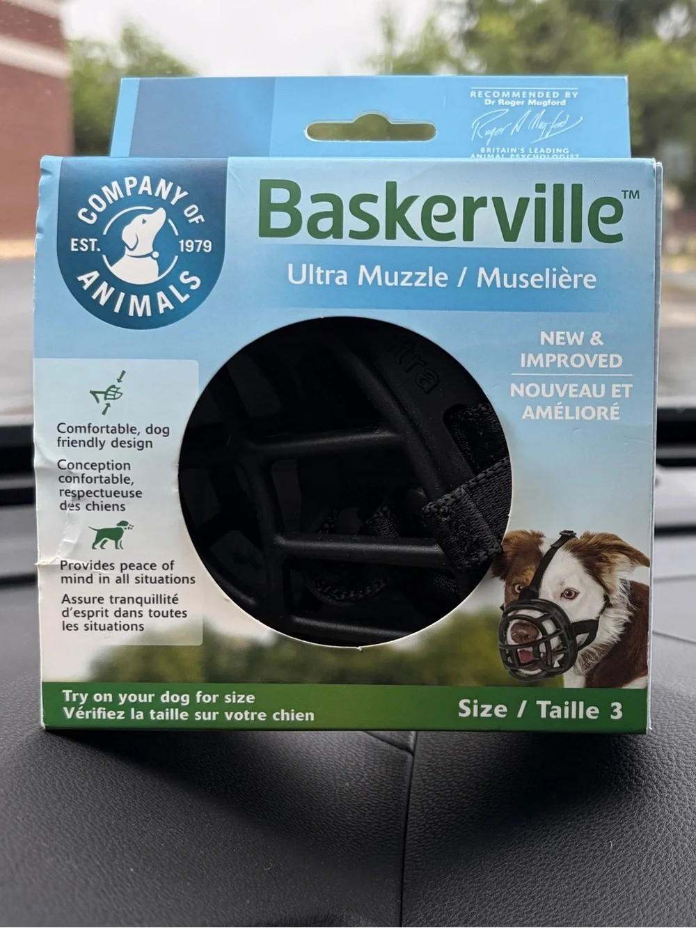 Baskerville Black Plastic Basket Dog Muzzle